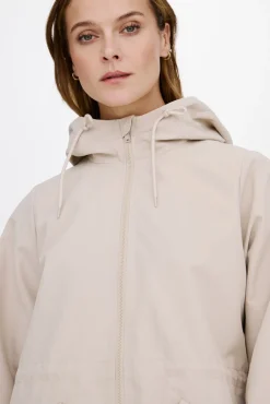 Vila Casacos-3/4 parka with hood Cinzento