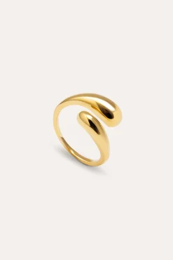Singularu Joalharia E Bijuteria-Abbraccio Gold Plated Ring estampado