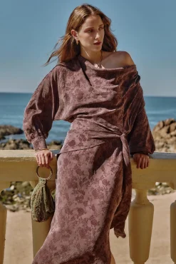 Hoss Intropia Vestidos-Agatha. Vestido jacquard Castanho