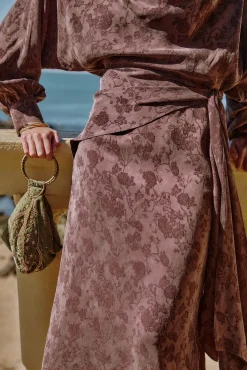 Hoss Intropia Vestidos-Agatha. Vestido jacquard Castanho