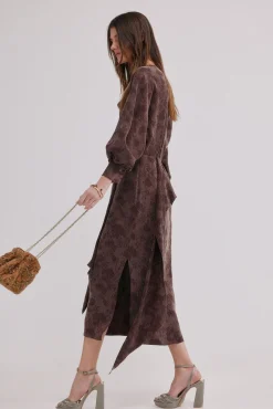 Hoss Intropia Vestidos-Agatha. Vestido jacquard Castanho