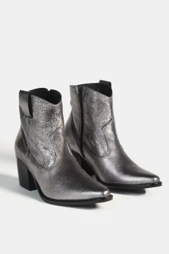 Bryan Stepwise Saltos|Calçado De Couro-Agustina Botim Cinzento