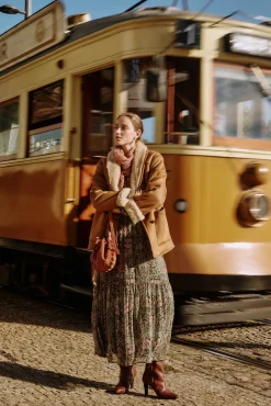 Hoss Intropia Vestidos-Aina. Vestido estampado Verde