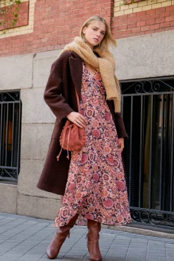 Hoss Intropia Vestidos-Aitana. Vestido estampado Castanho