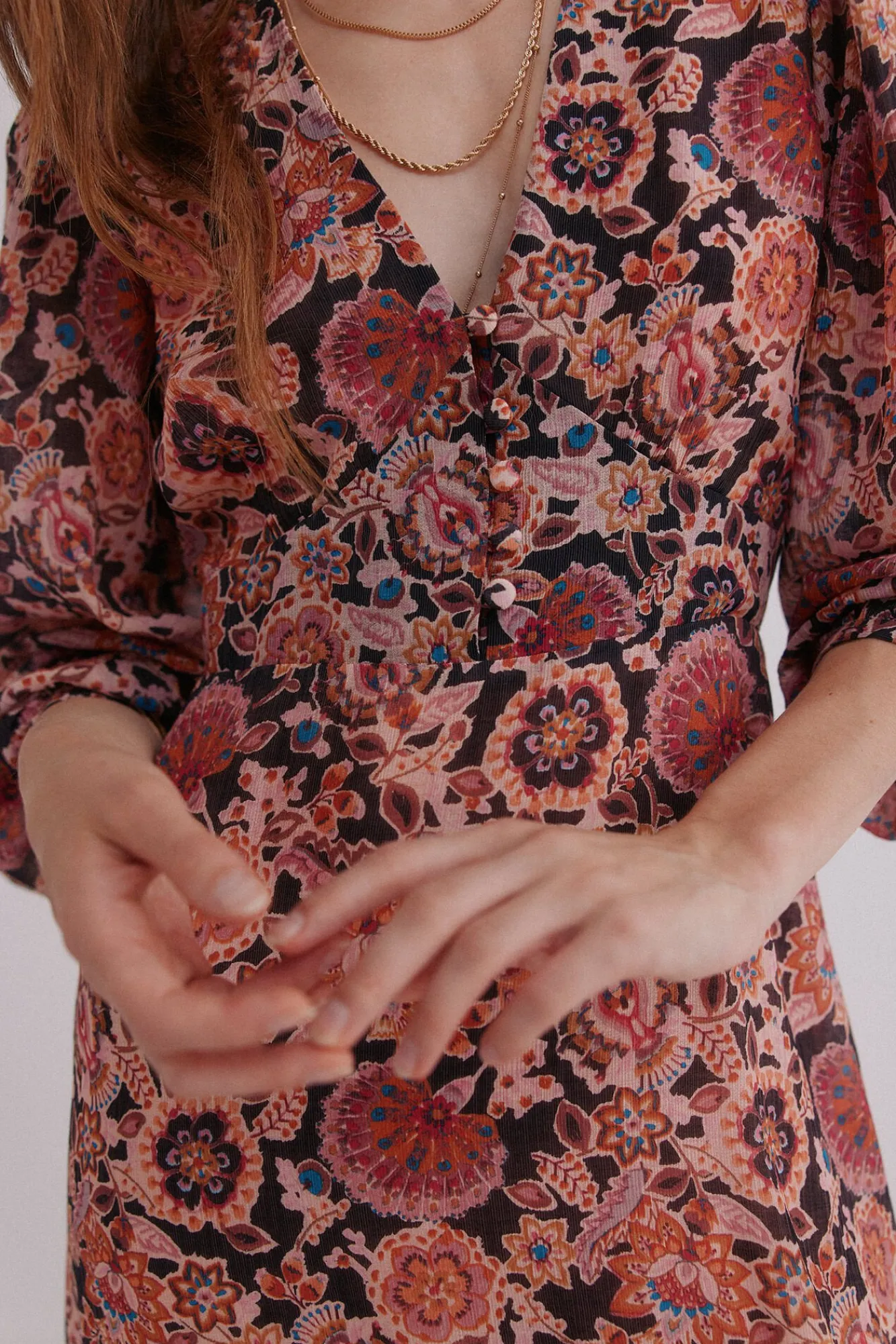 Hoss Intropia Vestidos-Aitana. Vestido estampado Castanho