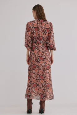 Hoss Intropia Vestidos-Aitana. Vestido estampado Castanho