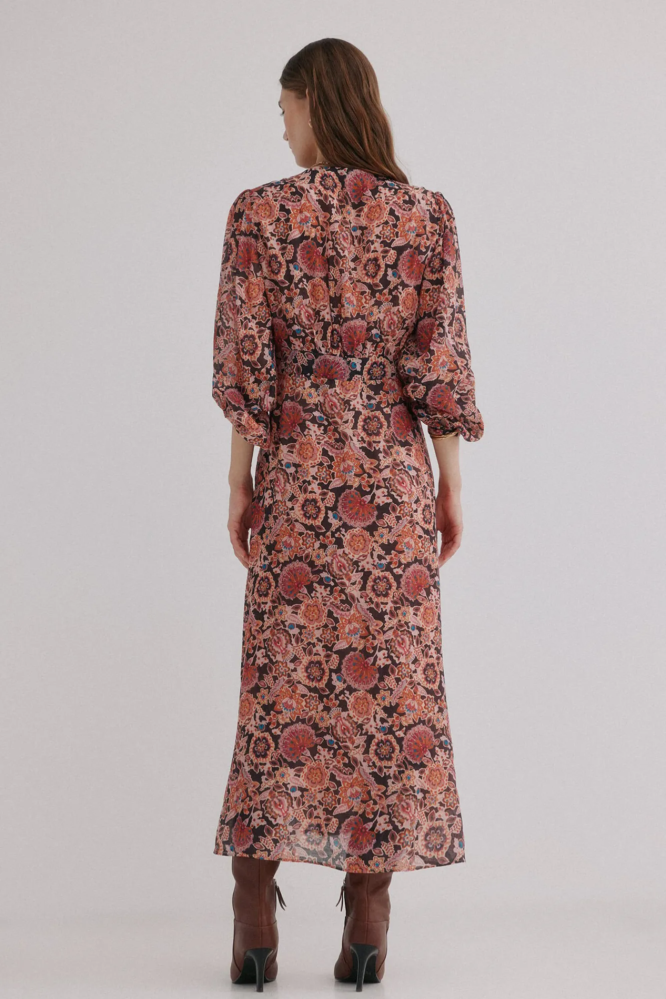 Hoss Intropia Vestidos-Aitana. Vestido estampado Castanho