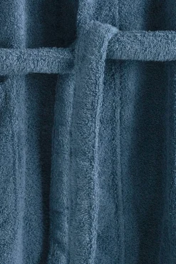 Textura Roupa De Banho-Albornoz capucha azul