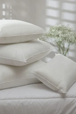 Textura Conjuntos De Roupa De Cama|Almofadas-Almofada de fibra firmeza média branco