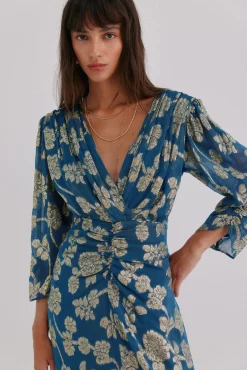 Hoss Intropia Vestidos-Amanda. Vestido jacquard Azul