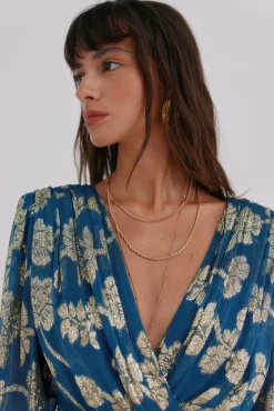 Hoss Intropia Vestidos-Amanda. Vestido jacquard Azul