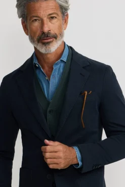 Silbon Blazers|Blazers-Americano casual Azul