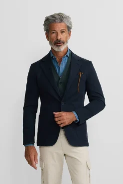 Silbon Blazers|Blazers-Americano casual Azul