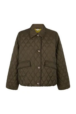 Cortefiel Casacos|Acolchoados E Agasalhos-Anoraque acolchoado com botões Verde