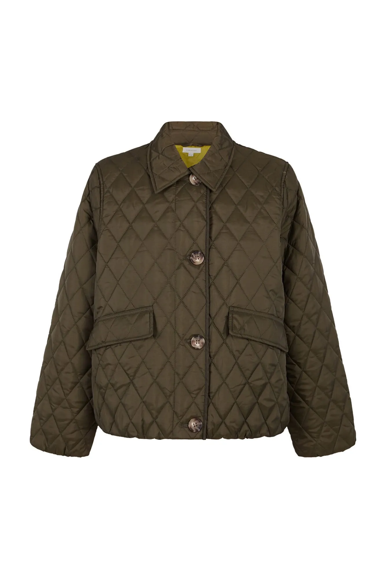 Cortefiel Casacos|Acolchoados E Agasalhos-Anoraque acolchoado com botões Verde