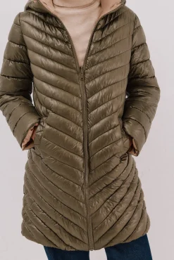 Cortefiel Casacos|Acolchoados E Agasalhos-Anoraque reversível thermolite® Verde