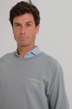 Cloking Sweatshirts-Aproveite o sweatshirt agora lavado Verde