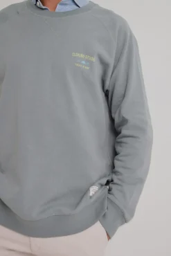 Cloking Sweatshirts-Aproveite o sweatshirt agora lavado Verde