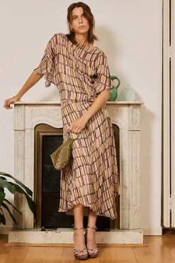 Hoss Intropia Vestidos-Aurora. Vestido estampado Beige