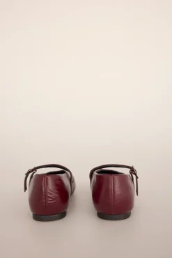 Pedro del Hierro Sabrinas|Calçado De Couro-Bailarina de pele com argolas Bordeaux