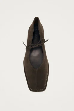 Alohas Sabrinas-Bailarinas de couro camurça Sway Castanho