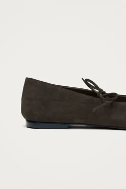 Alohas Sabrinas-Bailarinas de couro camurça Sway Castanho