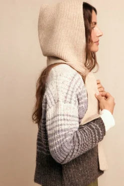 Slowlove Cachecol-Balaclaba punto Tostado