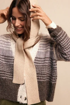 Slowlove Cachecol-Balaclaba punto Tostado