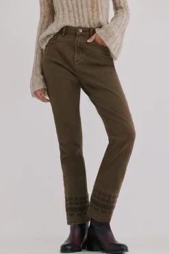 Hoss Intropia Jeans-Basel. Calça jeans bootcut Castanho