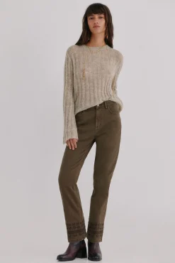 Hoss Intropia Jeans-Basel. Calça jeans bootcut Castanho