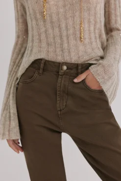 Hoss Intropia Jeans-Basel. Calça jeans bootcut Castanho