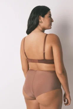 Women'secret Roupa Interior-BEAUTIFUL soutien clássico de renda marrom cru