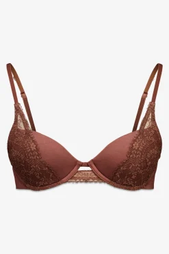 Women'secret Roupa Interior-BEAUTIFUL soutien clássico de renda marrom cru