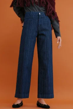 Hoss Intropia Jeans|Calças-Begoña. Jeans de perna larga Azul