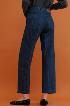 Hoss Intropia Jeans|Calças-Begoña. Jeans de perna larga Azul
