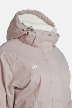 Izas Sobretudos-Belvis com casaco acolchoada impermeável rosa