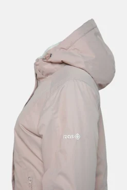 Izas Sobretudos-Belvis com casaco acolchoada impermeável rosa