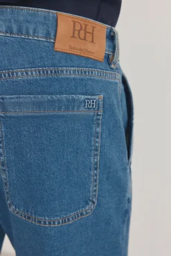 Pedro del Hierro Jeans|Calças-Bermuda denim regular fit Azul