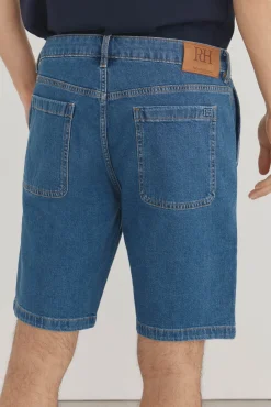 Pedro del Hierro Jeans|Calças-Bermuda denim regular fit Azul