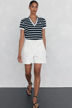 Pedro del Hierro Jeans|Calças-Bermudas jeans Branco