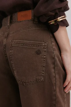 Hoss Intropia Jeans|Calças-Beth. Jeans lavado Castanho