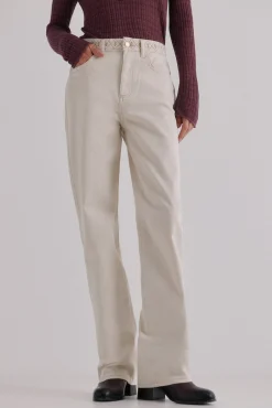 Hoss Intropia Jeans-Bianca. Jeans bordado Ecru