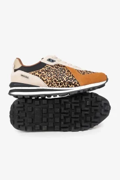 Popa Sneakers|Calçado De Couro-Blake Animal Esporte Feminino Castanho