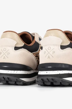 Popa Sneakers|Calçado De Couro-Blake Animal Esporte Feminino Castanho