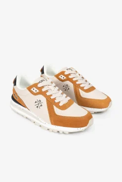 Popa Sneakers|Calçado De Couro-Blake Nylon Esportivo Feminino Castanho