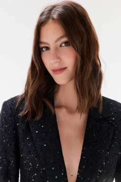 TFP by Tamara Falcó Blazers-Blazer ajustado com lantejoulas Preto