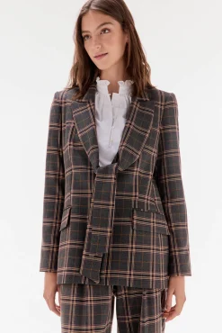 TFP by Tamara Falcó Blazers-Blazer aos quadrados Cizento