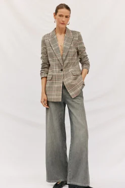 Cortefiel Blazers-Blazer aos quadrados Multicolorido