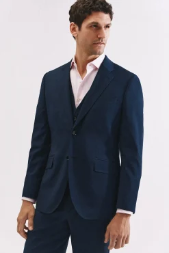 Cortefiel Calças|Calças Clássicas-Blazer slim fit Azul