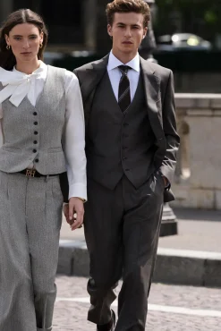 Pedro del Hierro Blazers|Blazers-Blazer bege slim fit Cizento